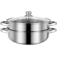 Steamer for Cooking, 5.0 Quarts Stainless Steel Steamer Pot, 2-Tier Food Steam Pots with Lid for Coo