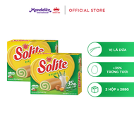 Combo 2 Hộp Bánh Bông Lan Cuộn Kem Solite Vị Lá Dứa 2X 288G