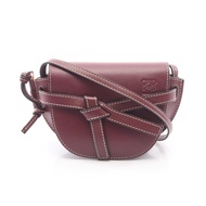【二手】 LOEWE單肩包 Gate Bag Mini 酒紅色皮革 Gate Bag Mini 女士二手 B