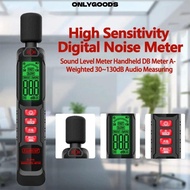 ONLYGOODS Sound Level Meter, 125Hz-8KHz Windproof Noise Meter, Professional 30-130dB Digital Display