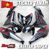 EXCITER SNIPER Y15ZR COVER SET/ Y15 SNIPER BLACK COVER SET/ Y15 v1 v2 Cover Set/ Y15 SNIPER BLACK CO
