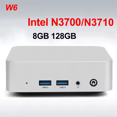 W6 MINI PC Intel Processor N3700/N3710 MINI PC Windows 10 Windows 10 8GB 128GB M.2 SATA SSD 1000M LA
