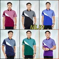 XS-3XL ML51 Tshirt Lelaki Berkolar Baju lelaki Mix cotton Melange/Tshirt Raya/Tshirt Sukan/ Annivers