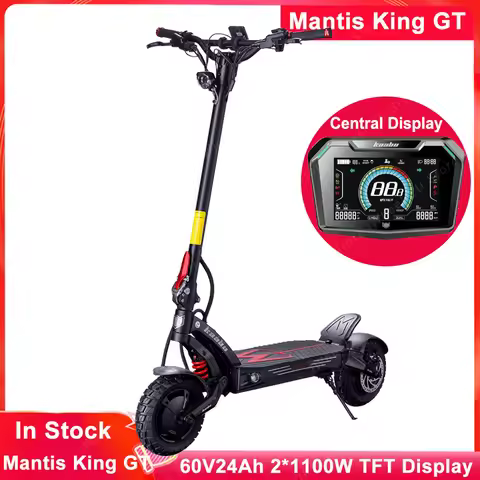 Original Kaabo Mantis King GT 60V 24Ah TFT Display 2*1100W Dual Motor 70km/h Full Hydraulic Brake IP