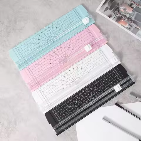 Manual A4 Paper Cutter Bidirectional with Pull-out Ruler A4 Paper Cutting Guillotine Photo Trimmers 
