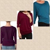 Women's TUNIC RUCHED Side Sleeve 3/4 EXPRS E29