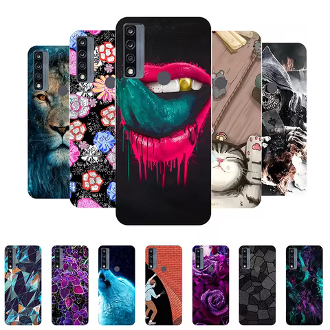 Phone Case For TCL 4X 5G Case Bumper Silicone Cover For TCL 4X 5G T601DL TPU Painted Soft Cases For 