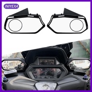 [Iniyexa] 2Pcs Motorcycle Mirror Replacement Side Mirror Adjustable Angle for Xmax300 2023-2024 Turn Signals Light