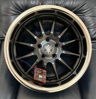 ล้อแม็ก ขอบ18 NAYA TEMPO 18X8.0 5H114.3 ET40 สีดำขอบเลส🎏ราคาโปร4วง✅ แถมจุ๊บเหล็ก👍 มีรับประกันนาน 365