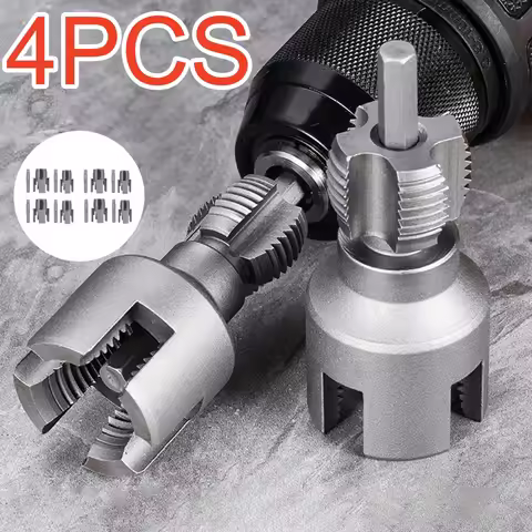 4/1Pcs Integrated Internal External Pipe Threading Tool Electric Drill Compatible PVC Pipe Threader 