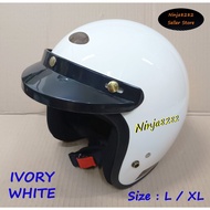 Helmet Magnum M8 100% Original - Ivory White / Putih ( L 59-60 / XL 61-62) SGV MS88 KHI XDOT BKP LTD