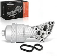 A-Premium Upgrade Aluminum Engine Oil Filter Housing Adapter Assembly Compatible with Hyundai Palisa