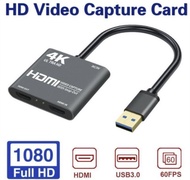 4K 60Hz HD เอชดีเอ็มไอ Video Capture CardทีวีLoop 1080Pเกมการบันทึกแผ่นที่ถ่ายทอดสดกล่องUSB 3.0 GrabberสำหรับPS4กล้อง