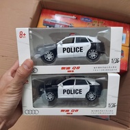 Mô hình xe ô tô cảnh sát Audi Q8 bằng kim loại xe tỉ lệ 1:36 xe đồ chơi trẻ em mở được 2 cửa