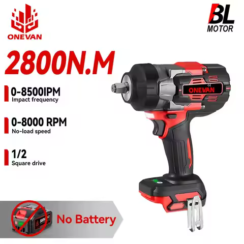 ONEVAN 2800N.M Torque Brushless Electric Impact Wrench 2800W Cordless Screwdriver Automotive Repair