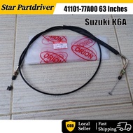 Accelerator Cable Suzuki K6A 41101-77A00 Curve Straight 63 inches Orion