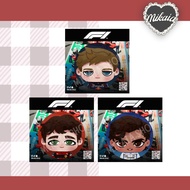 FORMULA ONE (F1) BUTTON PINS 1.75 INCHES | Mikaia