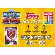 Topps Match Attax 22/23 West Ham Basecards