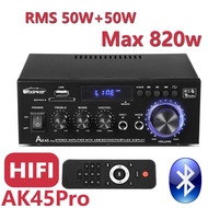 New HiFi Digital Amplifier AK45 Pro Bluetooth 5.0 Surround Sound AMP Channel 2.0 Max 820W Speaker Fo