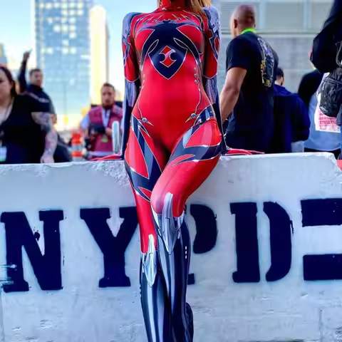 Halloween Red Jamie Black Widow Spider Cosplay Costume Woman Zentai Suit Adults Bodysuit Female Part