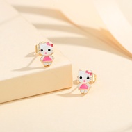 LM134 【COD】 Anting Tusuk Anak Hello Kitty Anti Karat Anti Alergi Anting Anak Titanium Cute Jewelry Gift