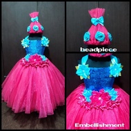Trolls Poppy Tutu Dress w/ Headdress (1-7 Years) - Girl's Costume