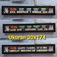 JAM DIGITAL MASJID JAM JADWAL SHOLAT FULL COLOR JWS P5 5P KH RGB