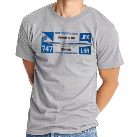Vol rétro - Pan Am Boeing 747 T-shirt premier anniversaire de vol commercial