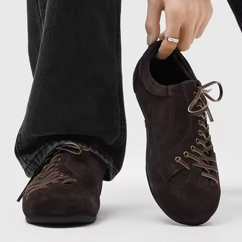 DIMANYU Men's Virtue Training Shoes Retro 2026 New Autumn Flat Men's Alden Shoes British Style Men's