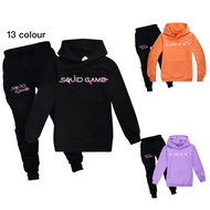 Squid Game Boys Girls Hoodie Pants Suit Hooded Sweater + Loose Casual Jogger 2-pcs Set 1360 Autumn Spring Children's Clothes Set