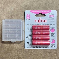 (4pcs) - Fujitsu 1000mAh HR-3UTLA Light Weight AA Rechargeable Battery