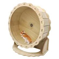 1 Set Wooden Hamster Exercise Wheel/Small Pet Running Wheel/Hamster Toy Supplies/Floor-Standing Hams