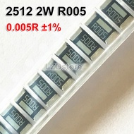 50pcs 2512 R005 SMD Resistor 1% Alloy Resistor 2W 0.005R 0.005 ohm 5mR,guaranteed quality