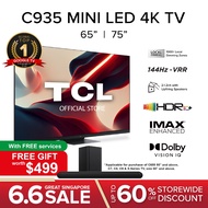 TCL C935 Mini LED | 4K Google TV 65 75 inch | 144Hz VRR | Dolby Atmos/Vision |IMAX Enhanced| HDR 10+