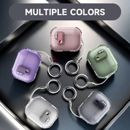 Protective Case For AirPods 4 3 2 1 & Pro 2 1 Wireless Earbuds With A Safety Buckle Semi-transparent