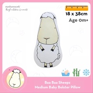 [3 Sizes] Baa Baa Sheepz Hug Buddy Baby Bolster Pillow (Small  Medium  Jumbo) - 0+ months | Cute Sof