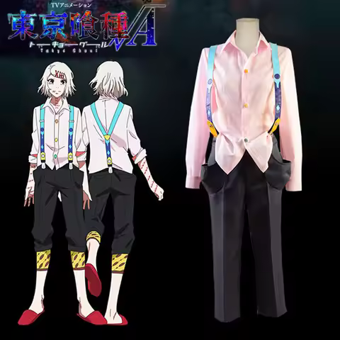 Anime Juzo Suzuya Rei Cosplay Costume Full Set White Halloween cosplay costumes and props Pink Shirt