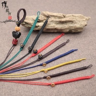 Diamond Knot Flat Knot Copper Gourd Plain Rope Car Keychain Accessories Pendant Handmade Rope DIY We