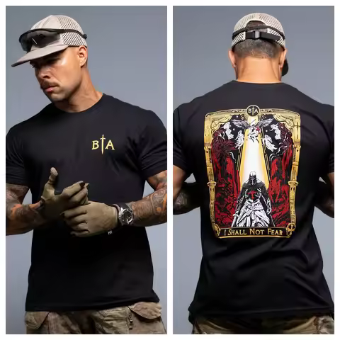 No Fear Shirt – Walk Unafraid Stand Strong - Suitable for Sports Wear Pure Cotton