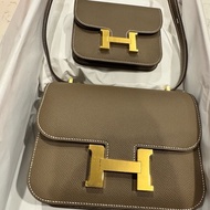 金剛套裝[保證全新正貨］愛馬仕 Hermes Etoupe Mini Constance and Constance Slim Set