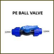 ◷ ❧ PE Compression Fittings 1/2" 3/4" 1" BALL VALVE hdpe pvc pipe socket BALL VALVE