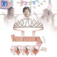 Gazechimp Birthday Girl Sash 70TH Birthday Gifts for Her 70TH Birthday Decoration