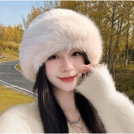 PVN72507 Winter Hat for Women Faux Fur Fluffy Hat for Women Elegant Style Warm Women's Beret Hat