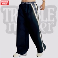 Men's Reflective Leopard Buggy Pants Futuristic-Retro Style Leopard Print Light-Up Parachute Pants