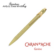 ﴾Leaden-AF﴿ CaranDache  Caran Dache  Caran D’ache 849 Sparkle Ballpoint Pen With Etui Gold Sparkle