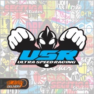 USR Ultra Speed Racing Sticker Size 8.5 x 4.5 Cm