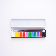 12/24/36-Color Portable Watercolor Paint Set with Brush Solid Art Painting Solid watercolour pigment