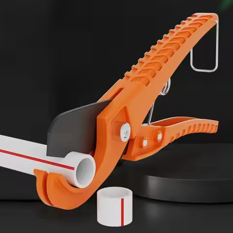 Portable PEX Pipe Cutter 1.25"(31mm) for Plastic Pipe, One-Hand Operation PVC PPR Tube Cutting Tool,