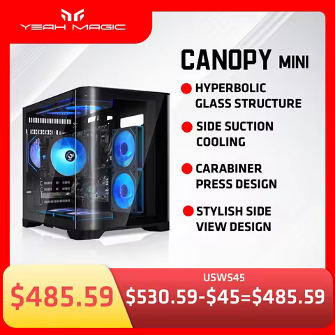 YEAH MAGIC Gaming Desktop AMD Ryzen 5 5600GT 3.9GHz 16GB(8G*2) DDR4 3200 1T NVME SSD ARGB 7 Fans Win