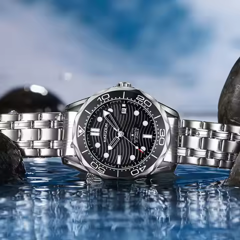 Stainless Steel alloy Seamaster Series Luminous Waterproof Precision Steel Band Self-Wind Automatic 